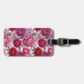 Étiquette À Bagage Élégant floral (Devant horizontal)