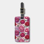 Étiquette À Bagage Élégant floral (Devant Vertical)