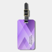 Étiquette À Bagage Elegant Geometric purple background (Devant Vertical)