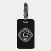 Étiquette À Bagage Élégant Goth Initial (Dos Vertical)
