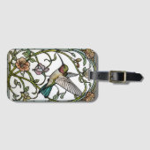 Étiquette À Bagage Elegant hummingbird artwork botanical boho chic (Devant Horizontal)