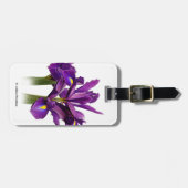 Étiquette À Bagage Élégant Iris Néerlandais Fleurs De Sensation Viole (Devant horizontal)