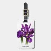 Étiquette À Bagage Élégant Iris Néerlandais Fleurs De Sensation Viole (Devant Vertical)
