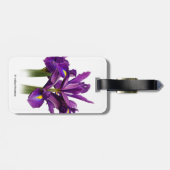 Étiquette À Bagage Élégant Iris Néerlandais Fleurs De Sensation Viole (Dos horizontal)