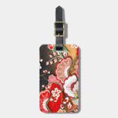 Étiquette À Bagage Élégant Kimono d'automne japonais (Devant Vertical)