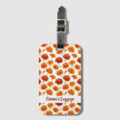Étiquette À Bagage Elegant Marigold Pattern (Devant Vertical)