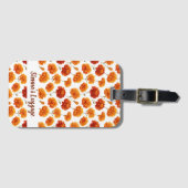Étiquette À Bagage Elegant Marigold Pattern (Devant Horizontal)