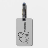 Étiquette À Bagage Élégant minimalis cool stylisé (Dos Vertical)