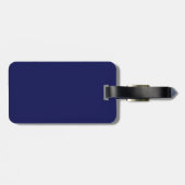 Étiquette À Bagage Élégant monogramme initial gris bleu (Dos horizontal)