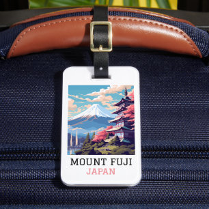 Étiquette À Bagage Élégant Mont Fuji Japon Voyage Art