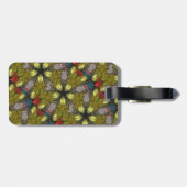 Étiquette À Bagage Élégant or Silver Kaleidoscope Star de Noël (Dos horizontal)