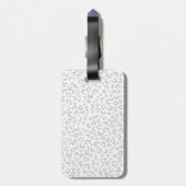 Étiquette À Bagage Élégant Parties scintillant d'argent Motif Leopard (Dos Vertical)