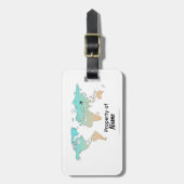 Étiquette À Bagage Élégant Pastel World Map Bagage balise (Devant Vertical)