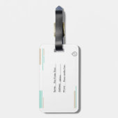 Étiquette À Bagage Élégant Pastel World Map Bagage balise (Dos Vertical)