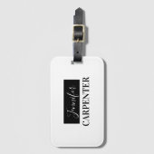 Étiquette À Bagage Élégant professionnel minimaliste moderne (Devant Vertical)