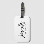 Étiquette À Bagage Élégant professionnel minimaliste moderne ajouter (Devant Vertical)