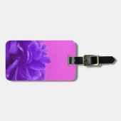 Étiquette À Bagage Elegant Purple Raspberry Floral (Devant horizontal)