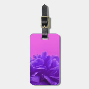 Étiquette À Bagage Elegant Purple Raspberry Floral