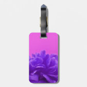 Étiquette À Bagage Elegant Purple Raspberry Floral (Dos Vertical)