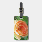 Étiquette À Bagage Élégant Rose orange (Devant Vertical)