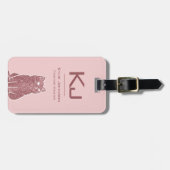 Étiquette À Bagage Élégant rose Parties scintillant mignonne Chat Nom (Devant horizontal)