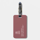 Étiquette À Bagage Élégant rose Parties scintillant mignonne Chat Nom (Dos Vertical)