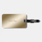 Étiquette À Bagage Elégant Rose Parties scintillant or Eléphant Perso (Dos horizontal)