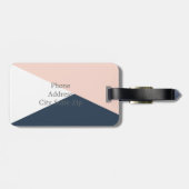 Étiquette À Bagage Élégant rougissent les triangles géométriques de (Dos horizontal)