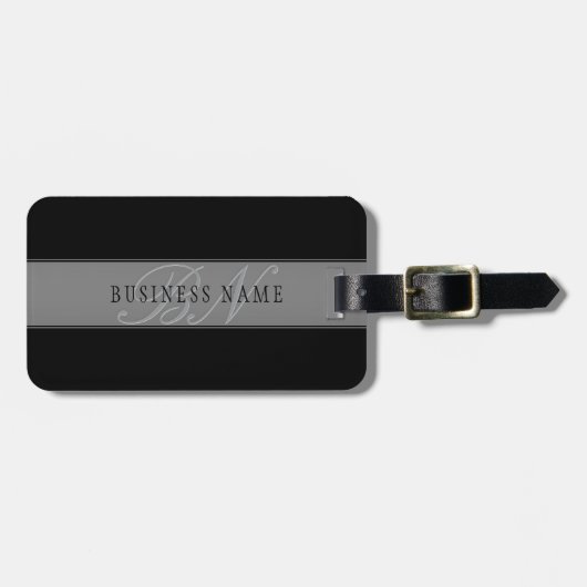 Étiquette À Bagage Élégant script modifiable Nom commercial/autre tex (Devant horizontal)