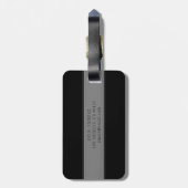 Étiquette À Bagage Élégant script modifiable Nom commercial/autre tex (Dos Vertical)