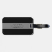 Étiquette À Bagage Élégant script modifiable Nom commercial/autre tex (Dos horizontal)