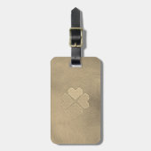 Étiquette À Bagage Elégant Shamrock Saint Patrick`s Day, Cuir (Devant Vertical)