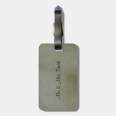 Étiquette À Bagage Elégant Shamrock St.Patrick`s Day, Cuir vert (Dos Vertical)