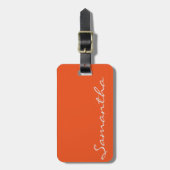 Étiquette À Bagage élégant simple moderne chic tendance monogramme or (Devant Vertical)