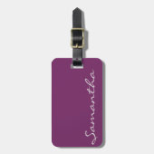 Étiquette À Bagage élégant simple moderne chic tendance monogramme vi (Devant Vertical)