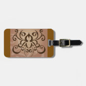 Étiquette À Bagage Élégant style de tatouage de torsion tribale (Devant horizontal)