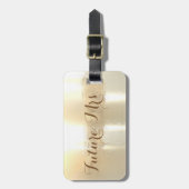 Étiquette À Bagage Elégant Stylish, Futur Mme, Foil Brush Stroke (Devant Vertical)