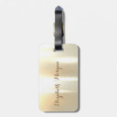 Étiquette À Bagage Elégant Stylish, Futur Mme, Foil Brush Stroke (Dos Vertical)