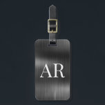 Étiquette À Bagage Élégant Stylish Métal Noir 2 Monogramme Initiale<br><div class="desc">Girly Élégant Moderne Métal Noir 2 Monogramme Initial Personnalisé Personnalisé Étiquette de Bagage. Ce design présente deux (2) typographie de monogramme initiale et le verso contient des informations d'adresse sur fond de feuille métallique noire. Ceux-ci sont faciles à personnaliser. Cadeau élégant pour mariage, douche de mariée, 16e anniversaire, remise de...</div>