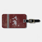 Étiquette À Bagage Élégant titulaire de passeport bourguignon âgé ave (Devant horizontal)