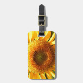 Étiquette À Bagage Élégant tournesol jaune (Devant Vertical)