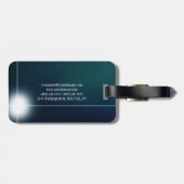 Étiquette À Bagage Élégant Vert Bleu Plaine Propre (Dos horizontal)