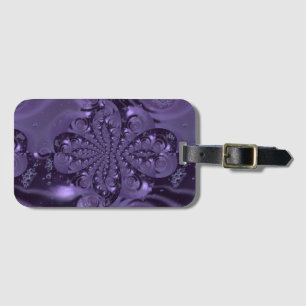 Étiquette À Bagage Élégante étincelle Royale Purple Liquide