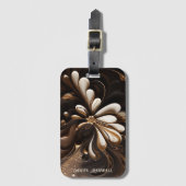 Étiquette À Bagage Élégante étiquette de bagage de louveteur de café  (Devant Vertical)