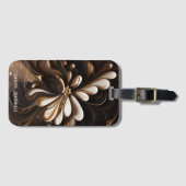 Étiquette À Bagage Élégante étiquette de bagage de louveteur de café  (Devant Horizontal)