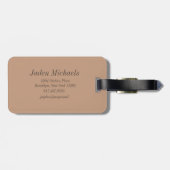 Étiquette À Bagage Élégante étiquette de bagage de style géométrique (Dos horizontal)