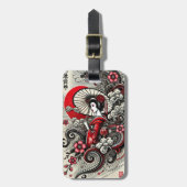 Étiquette À Bagage Élégante étiquette de bagages Geisha (Devant Vertical)