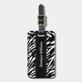 Étiquette À Bagage Élégante étiquette d'impression Zebra personnalisé (Devant Vertical)