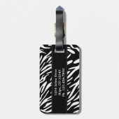 Étiquette À Bagage Élégante étiquette d'impression Zebra personnalisé (Dos Vertical)