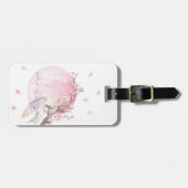 Étiquette À Bagage Élégante fleur de cerisier (Devant horizontal)